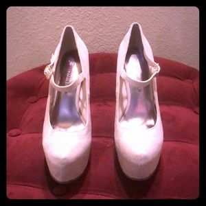 Platform Ankle Strap Pumps